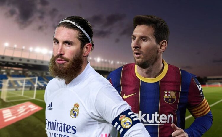 Sergio Ramos y Lionel Messi durante El Clásico