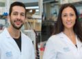 Los investigadores Daniel Massó y Laura Soucek. Vall d’Hebron Instituto de Oncología (VHIO).