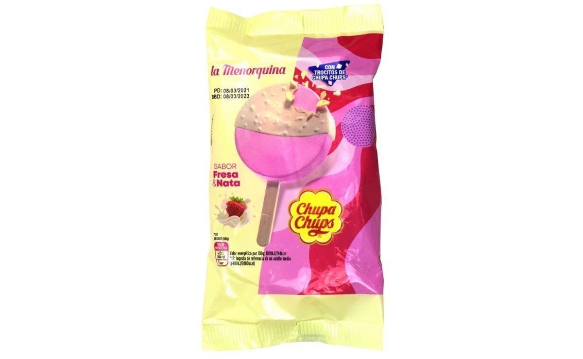 Helado Chupa Chups de Menorquina