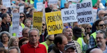 Manifestación por unas pensiones "dignas" en Madrid