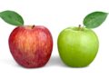 Manzana roja y verde