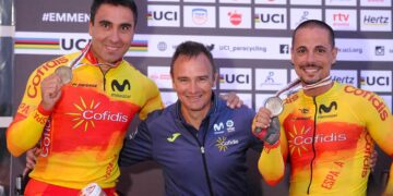 Marquina y Garrote con en entrenador Felix García