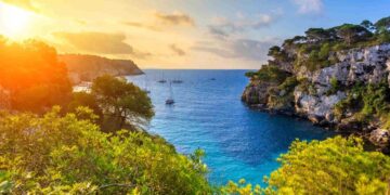 Una de las playas situadas en la Isla de Menorca