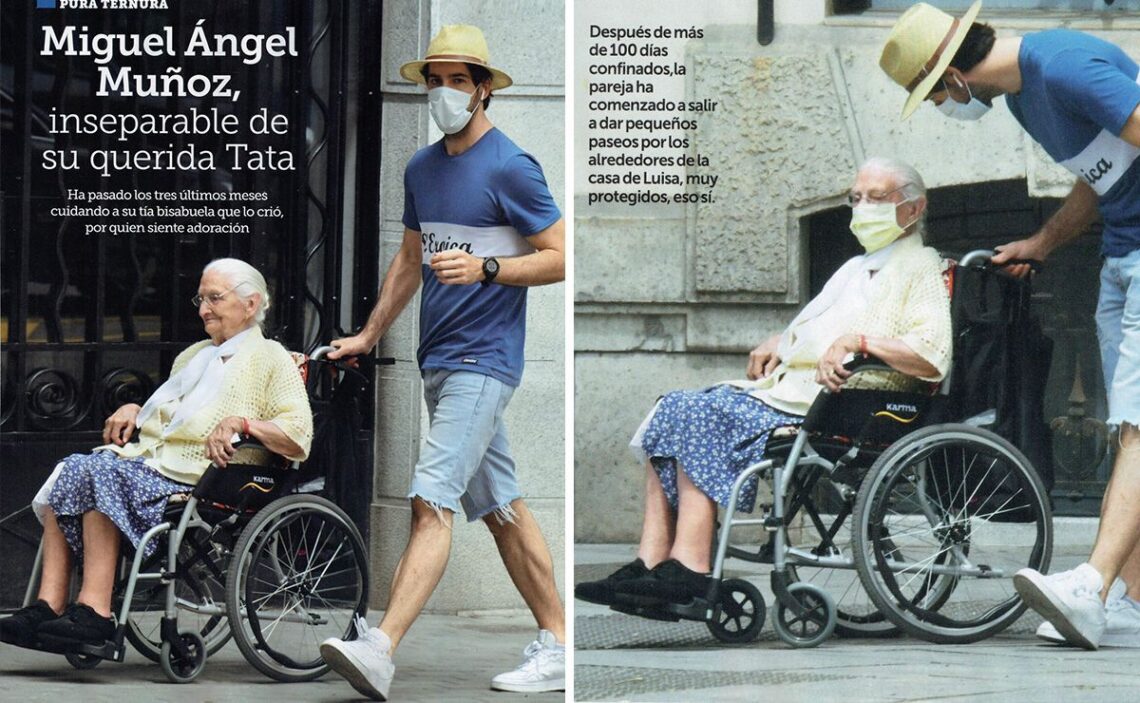 Miguel Angel Munos y Tata en silla de ruedas