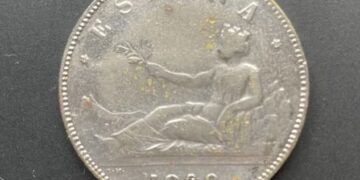 Moneda 5 pesetas 1869