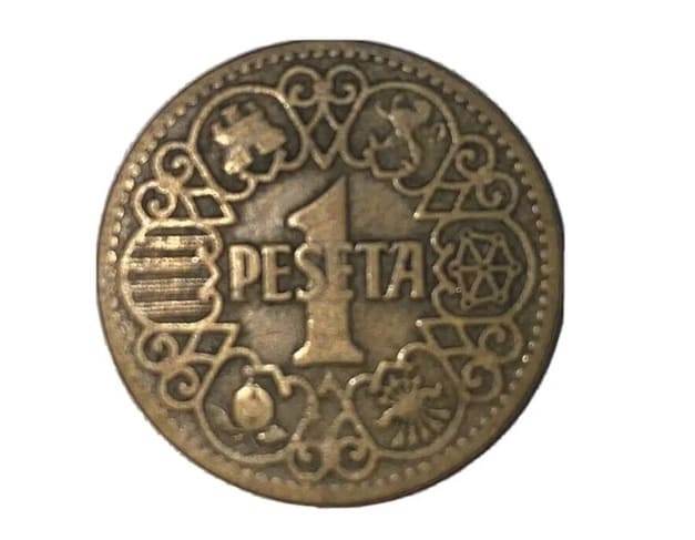 Moneda de 1 peseta de 1944