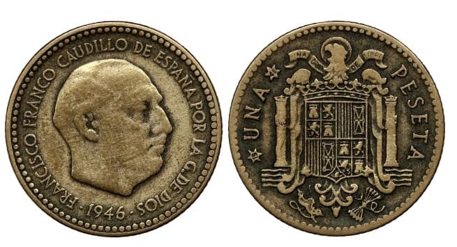 Moneda de 1 peseta de 1946