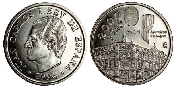 Moneda de 2.000 pesetas de 1994