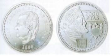 Moneda de 2.000 pesetas del 2000
