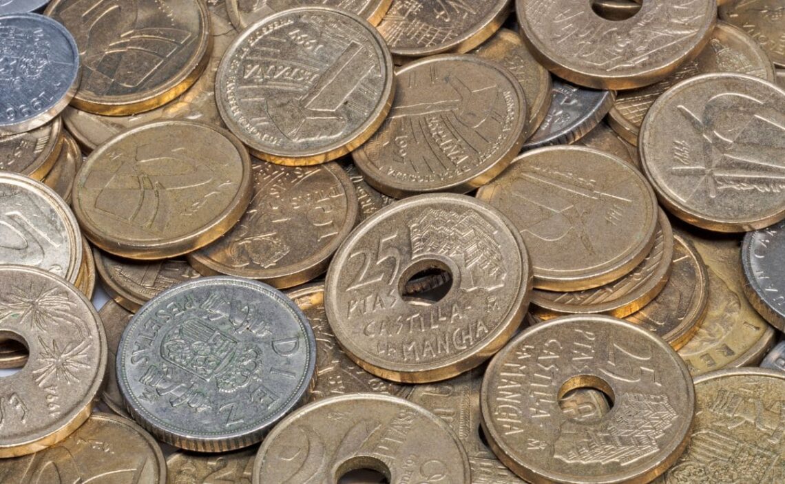 monedas, billetes, peseta, euros, dinero
