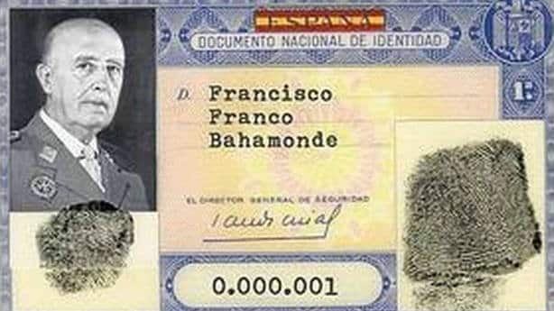 Número 1 DNI - Francisco Franco