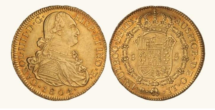 Onza de oro española, monedas