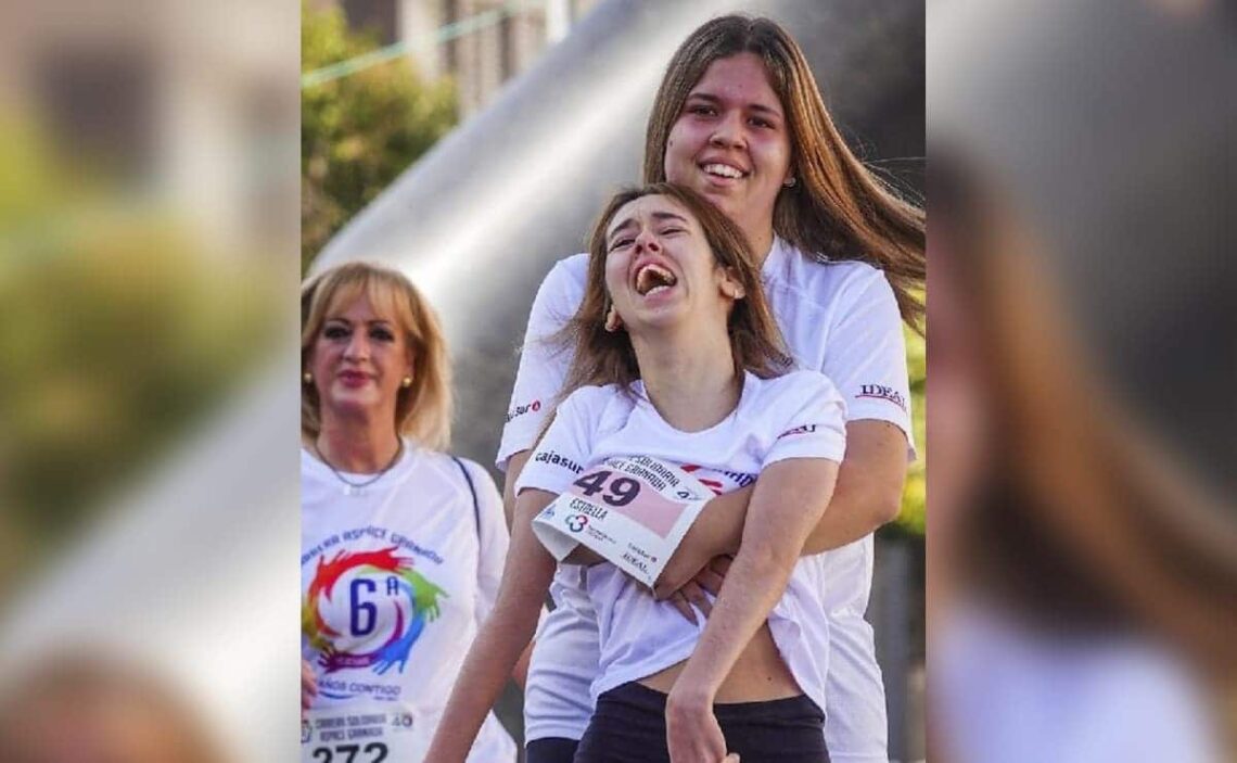 Paralisis cerebral carrera ASPACE Granada Lidia y Estrella