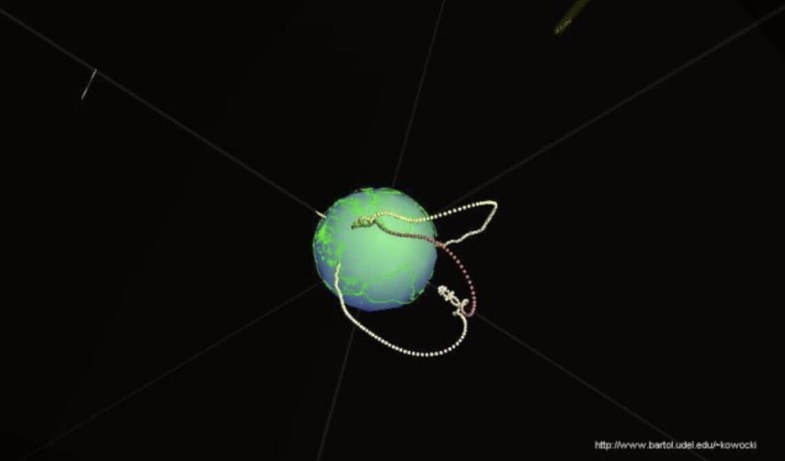 Partícula electron magnetosfera terrestre - acelerador de partículas