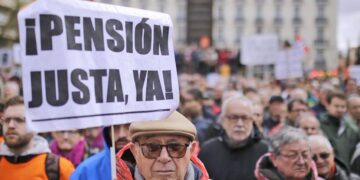 Manifestación contra las pensiones