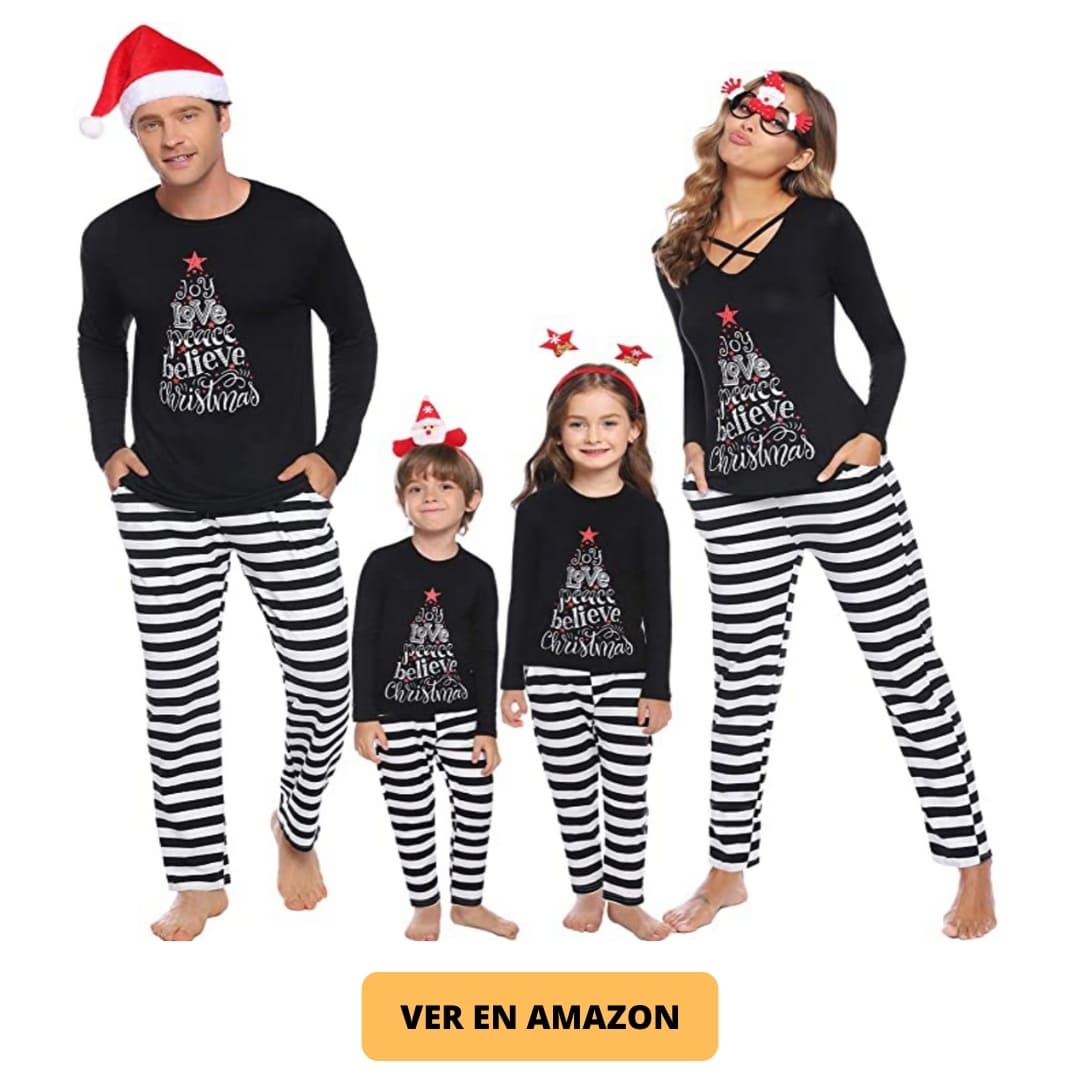 Conjunto navidad familia negro