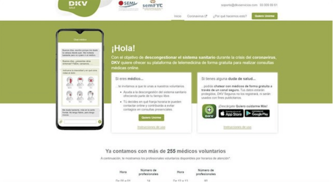 Plataforma de telemedicina grauita de DKV - DKV SEGUROS