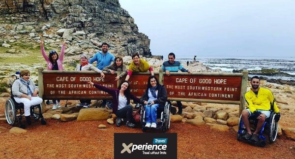 Grupal a Sudáfrica en silla de ruedas.