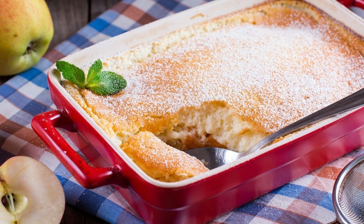 Pudin de manzana verde