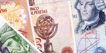 Pesetas, billetes, monedas, España