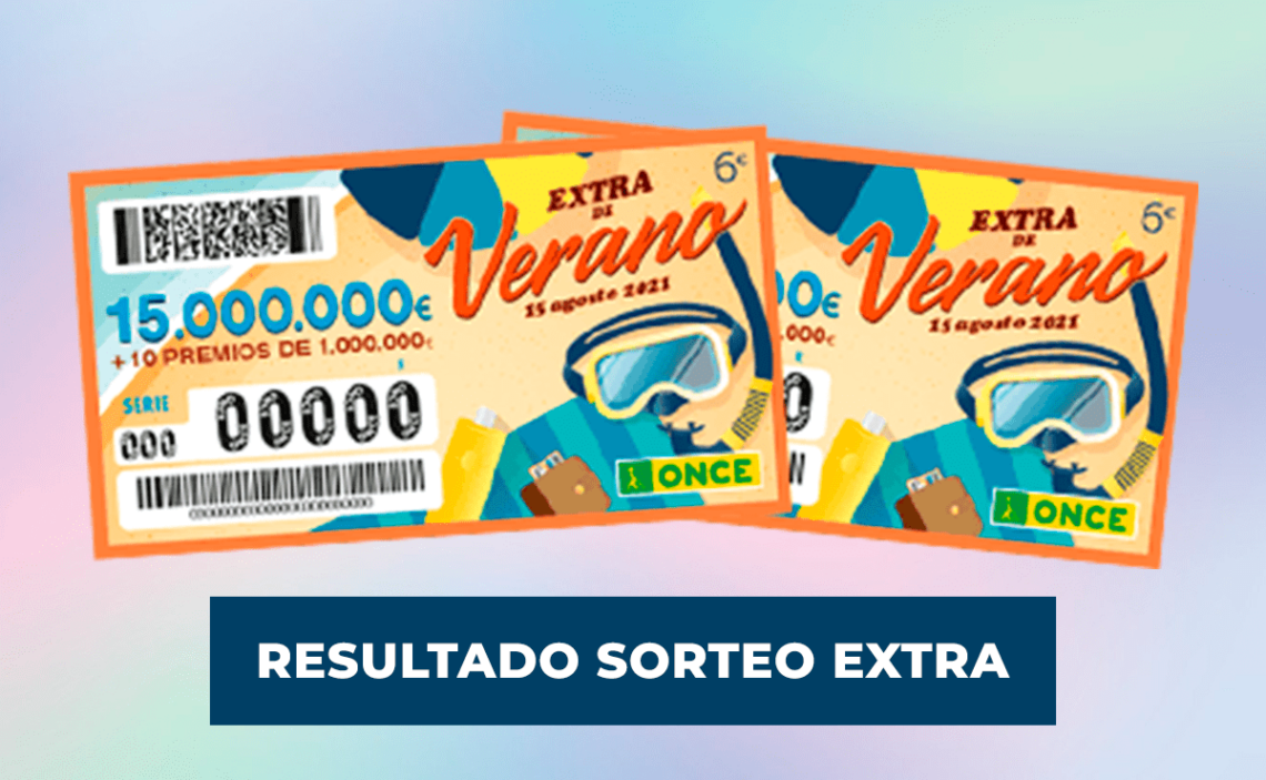 Resultado sorteo extra verano ONCE 15 agosto