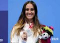 Sarai Gascón celebra su medalla de plata en los Juegos Paralímpicos de Tokio 2020