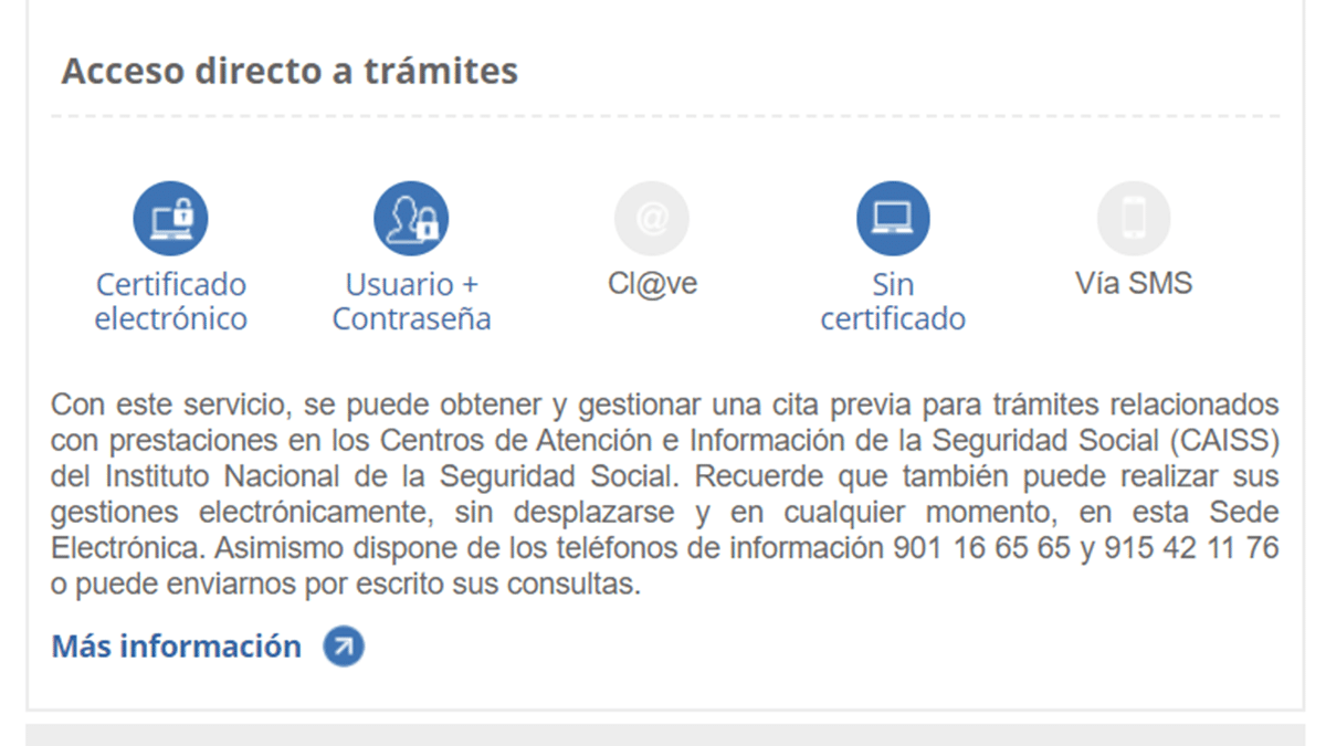 Cita previa Seguridad Social