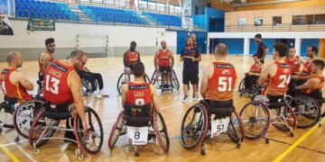 Selección Española de Baloncesto en silla preparando los Juegos Paralímpicos de Tokio 2020