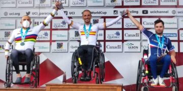 Sergio Garrote en lo más alto de podio en la Copa del Mundo de Quebec
