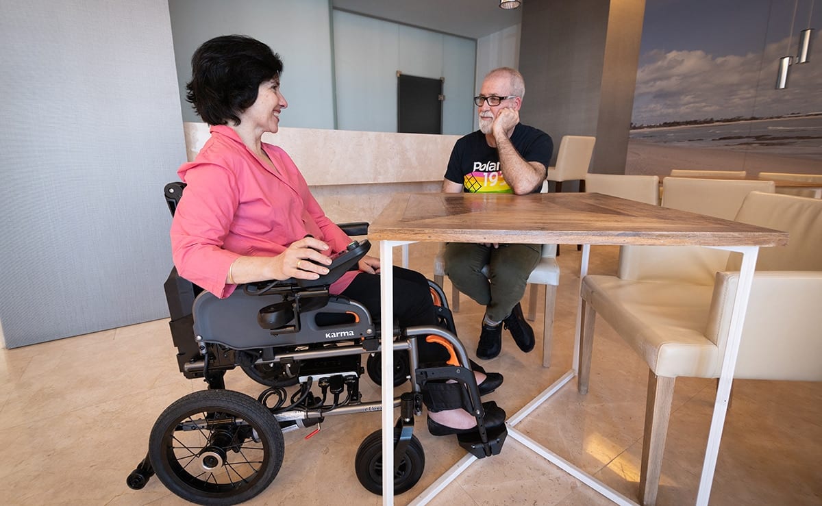 Ángela Órtiz, usuaria de silla de ruedas