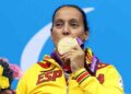 Teresa Perales celebra su medalla en los Juegos Paralímpicos Río 2016
