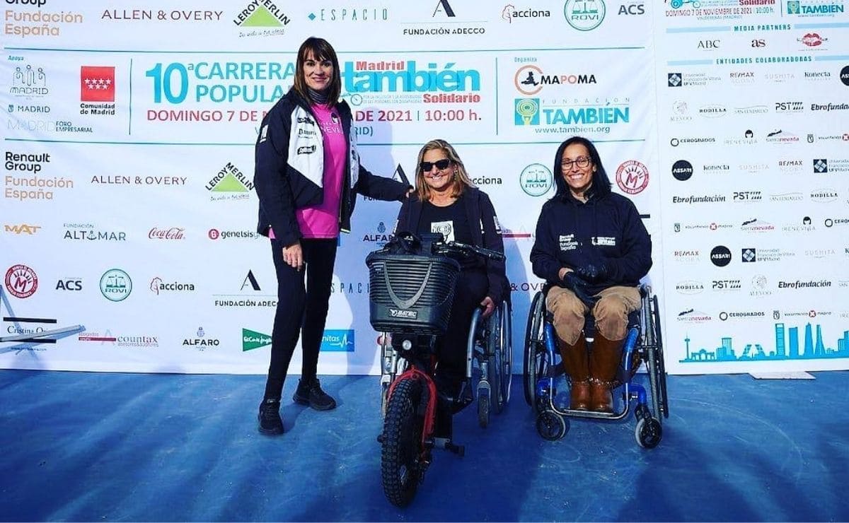 Teresa Silva junto a Irene Villa y Teresa Perales