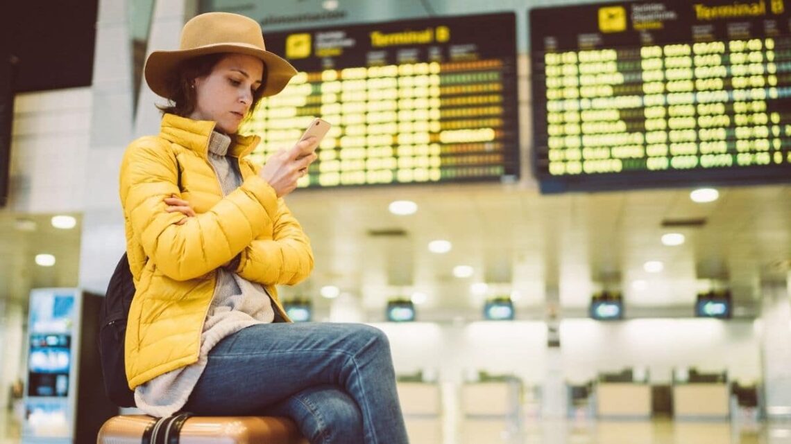 Turismo viajes vuelo aeropuerto