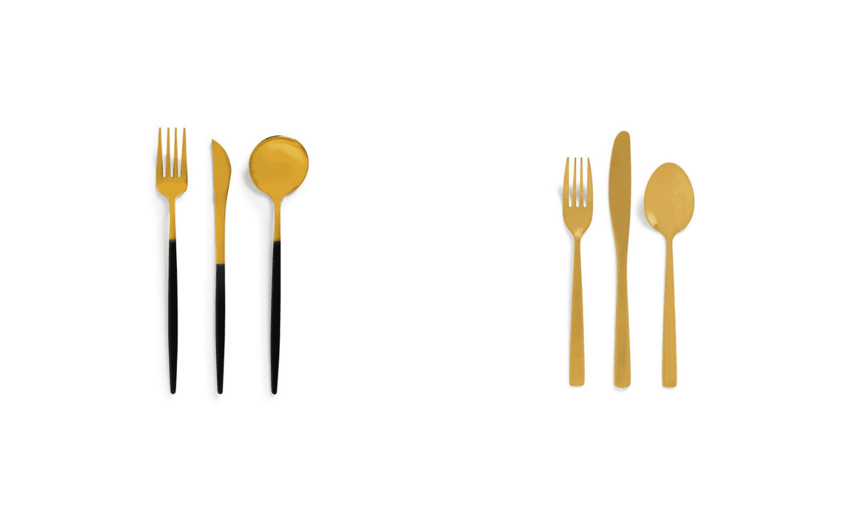 Variantes del set de cubertería de Primark