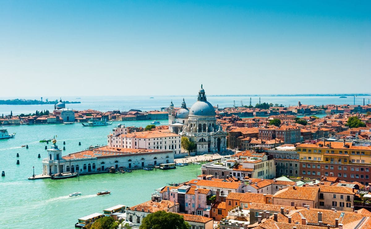 Vista aérea de la ciudad de Venecia