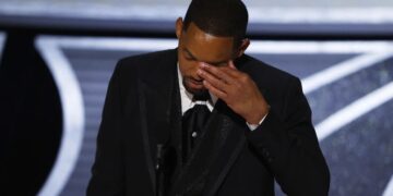 Will Smith con las lágrimas saltadas en la ceremonia de los Oscar