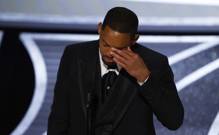 Will Smith con las lágrimas saltadas en la ceremonia de los Oscar
