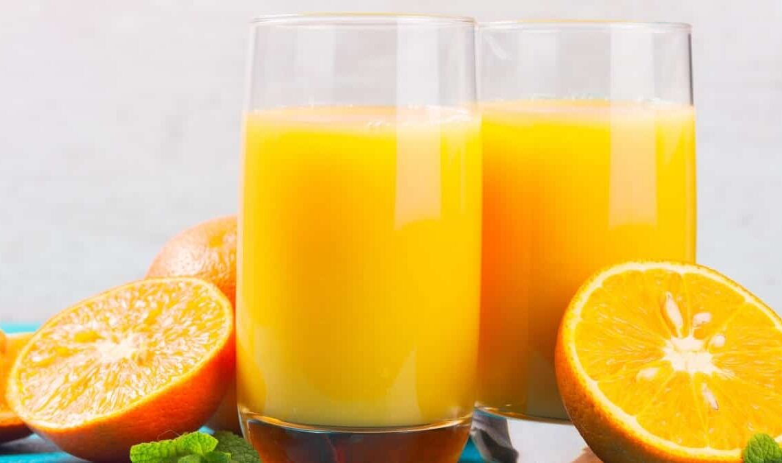 Jugo de naranja vasos