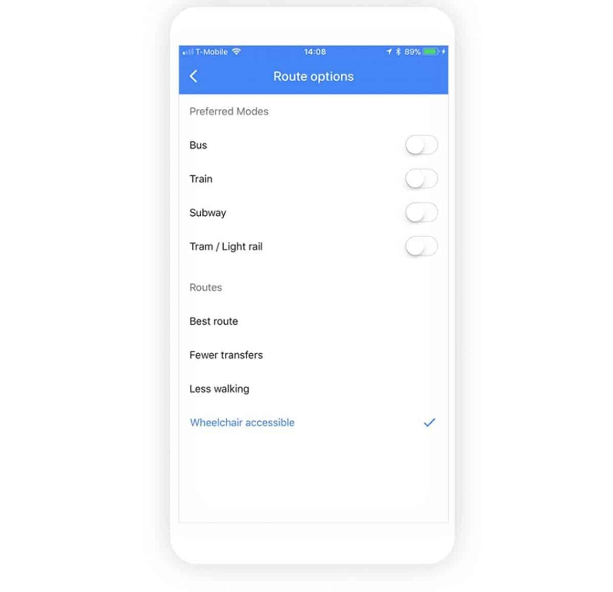 Google Maps se suma a la accesibilidad