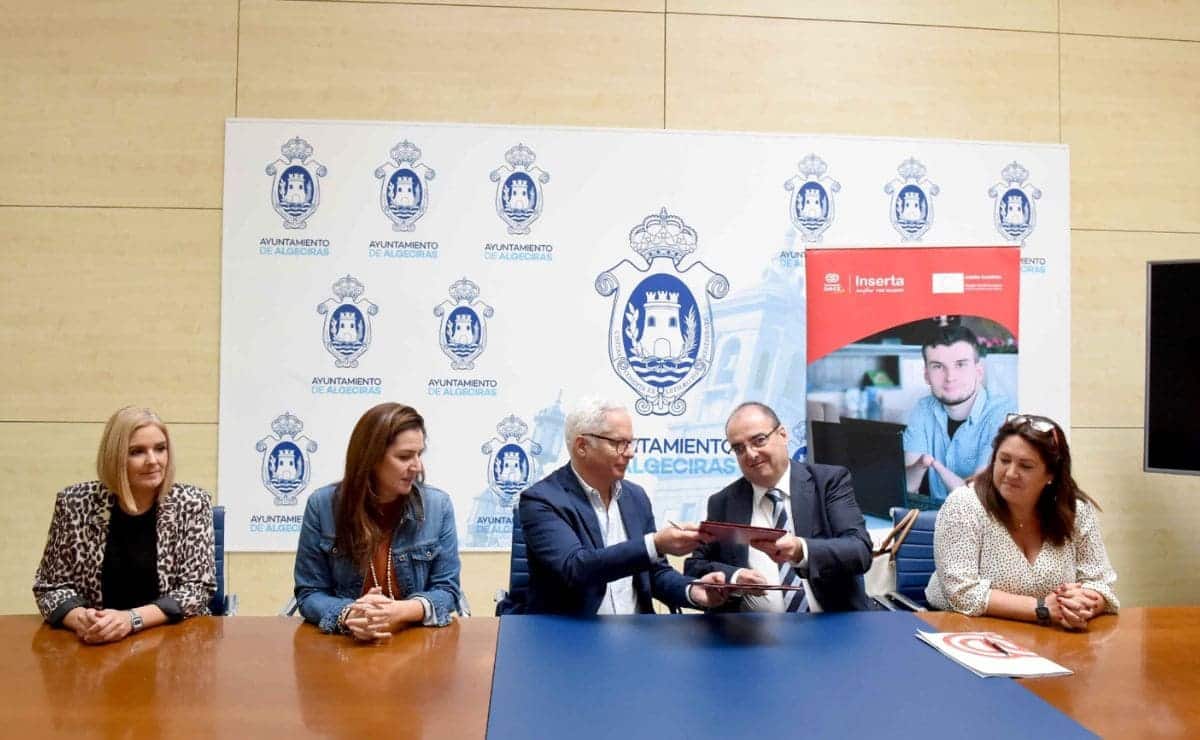 El Ayuntamiento de Algeciras firma un convenio con Inserta Empleo para mejorar la situación en el mercado laboral de las personas con discapacidad