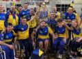 El Ilunion celebrando una victoria de baloncesto en silla de ruedas
