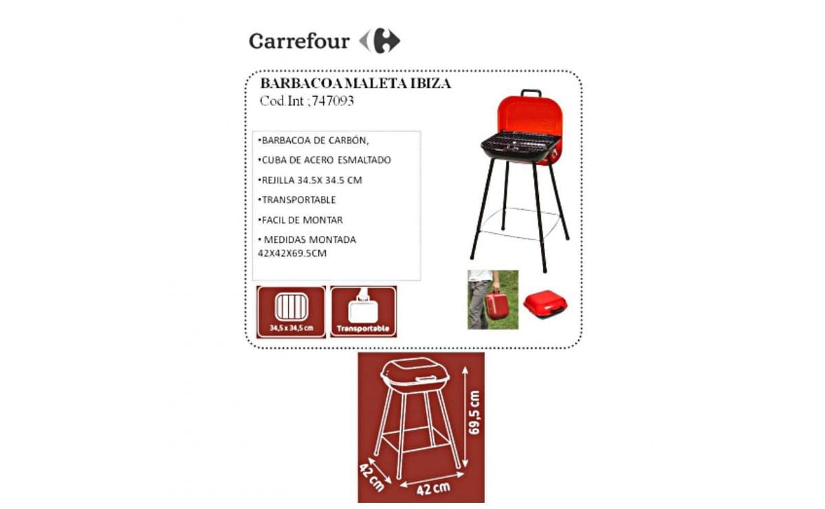 Barbacoa portátil de Carrefour