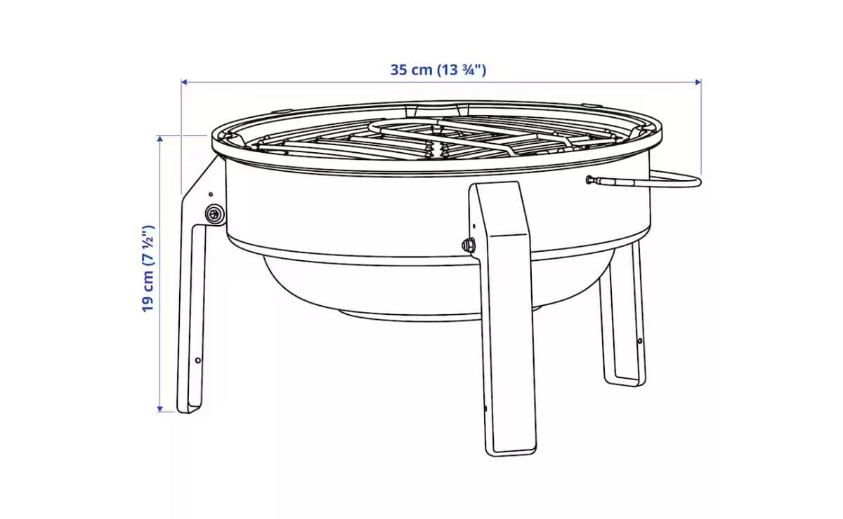 Barbacoa portátil de Ikea