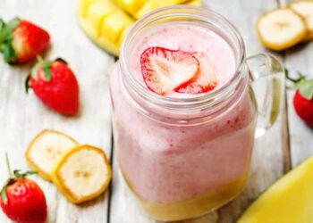 Jugos de frutas con leche
