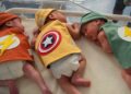Bebés disfrazados de superhéroes
