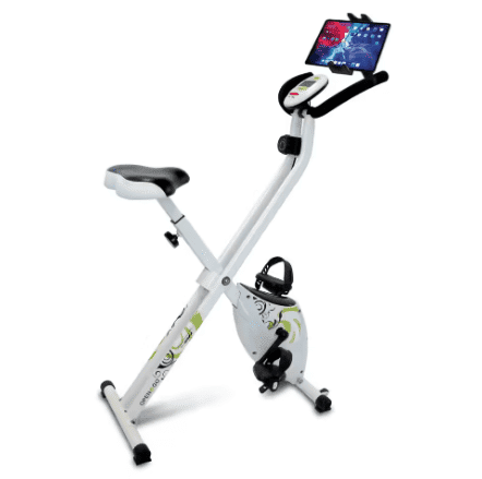 La bicicleta estática con soporte para tablet de Decathlon tiene muchas características interesantes