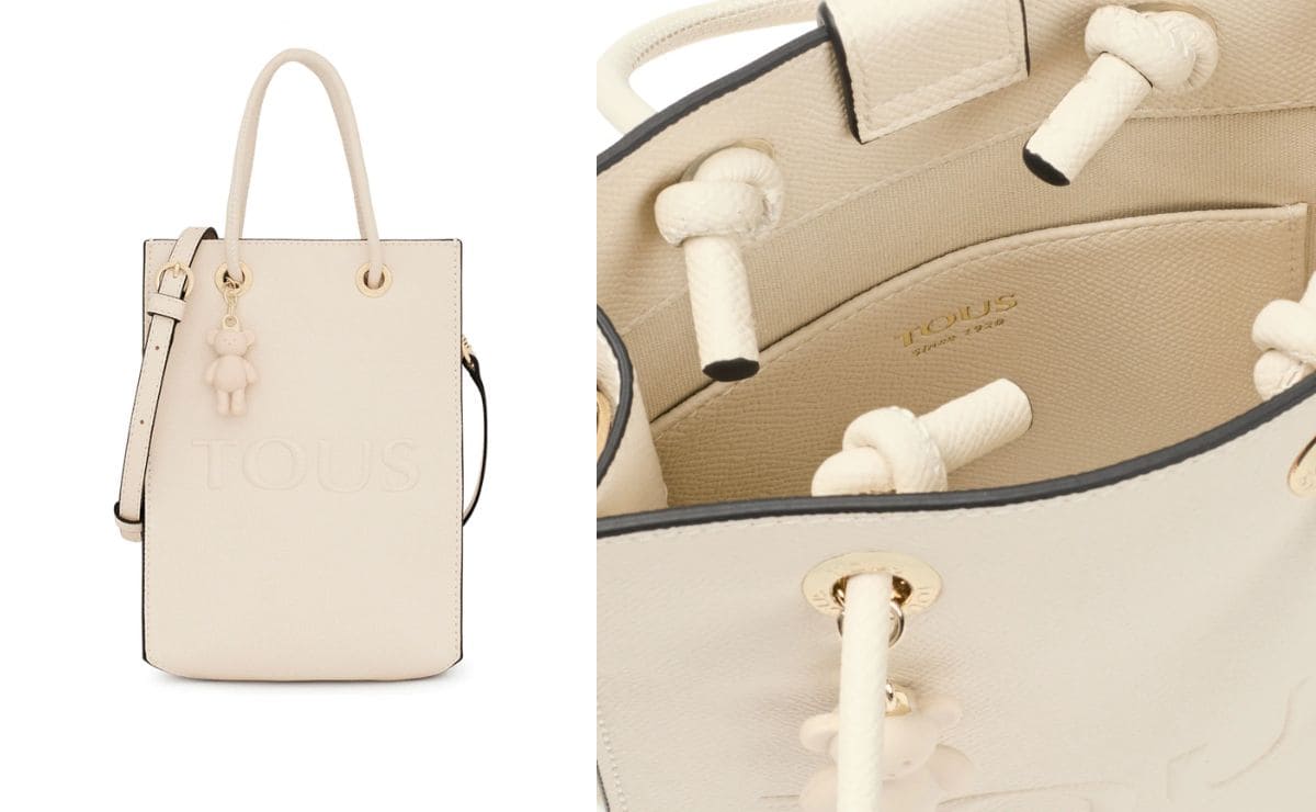 Bolso bandolera Tous beige