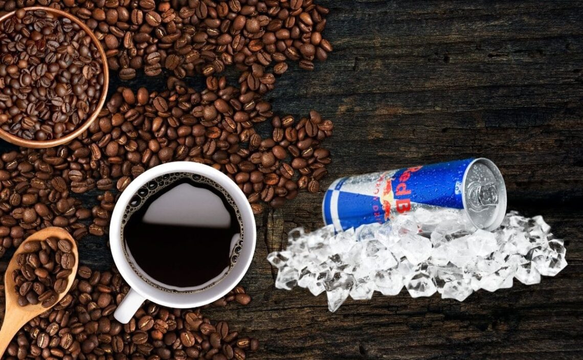 cafe bebida energetica red bull