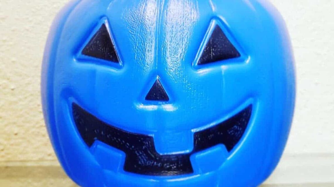 Calabaza azul de Halloween