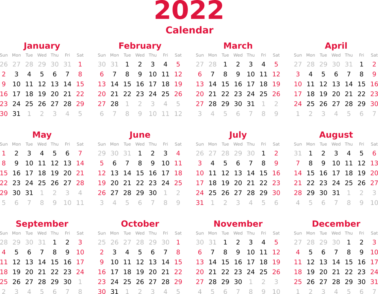 Calendario 2022 festivos y puentes